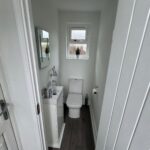 Toilet facilities inside garden annexe build